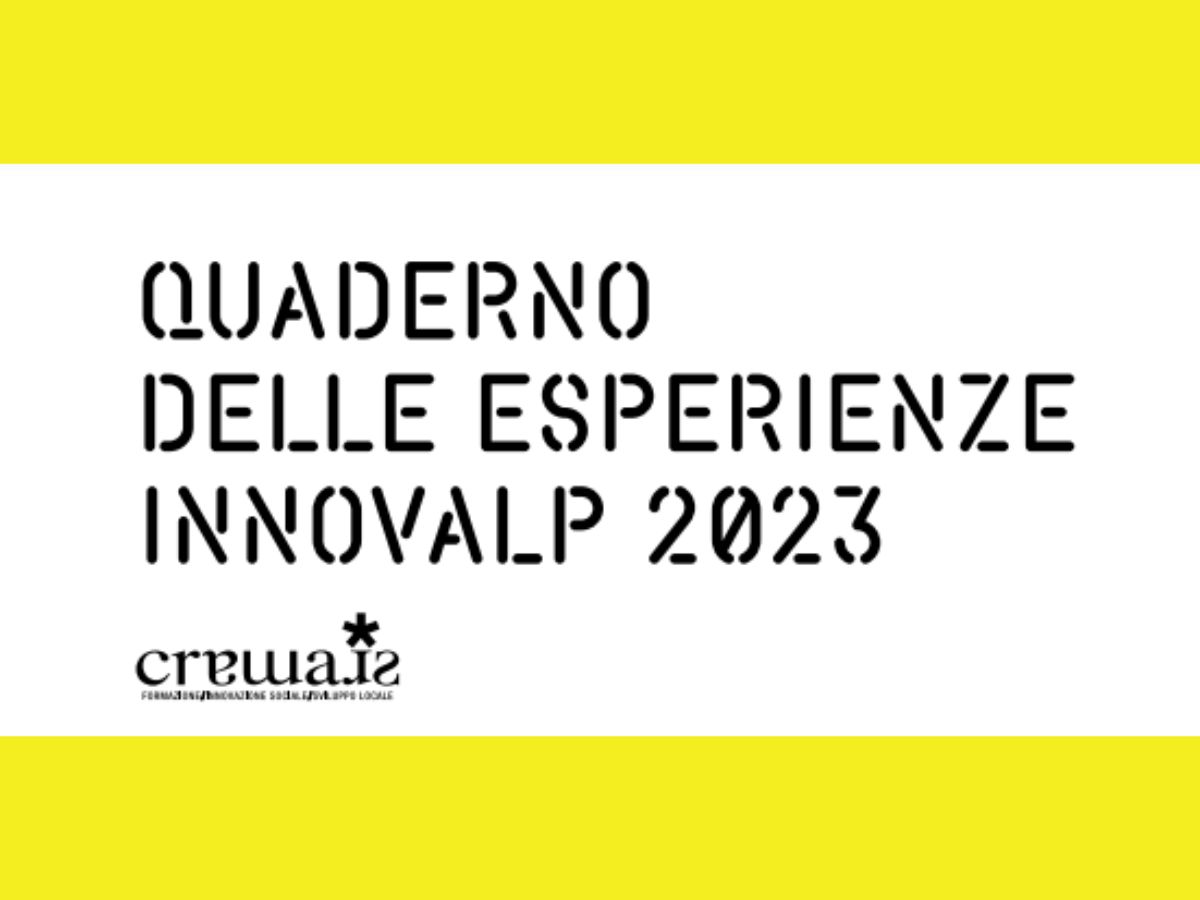 Innovalp 2023, ecco il Quaderno delle Esperienze